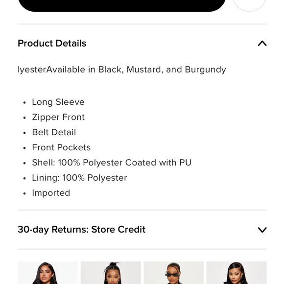 Vegan Leather Jacket Black faux pleather fashion nova women’s medium - Picture 4 of 9